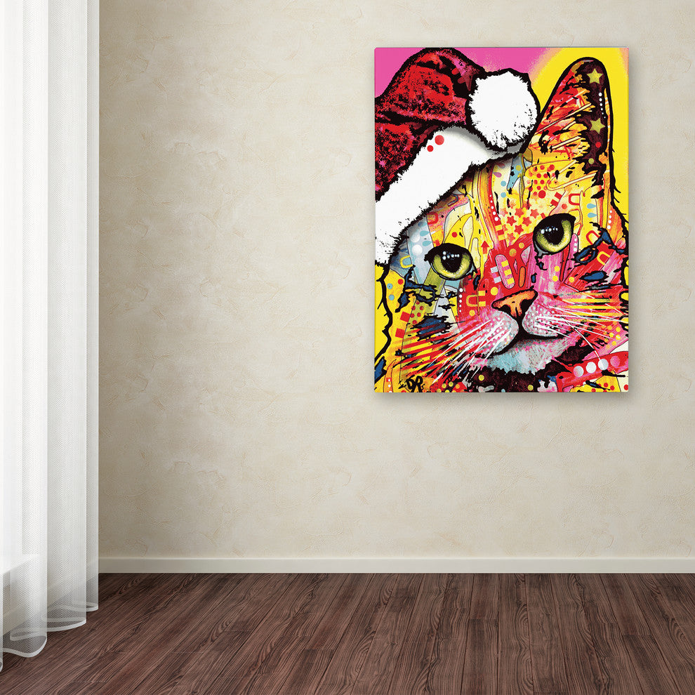 Dean Russo ''Tilt Cat Christmas Edition'' Canvas Art, 24x18