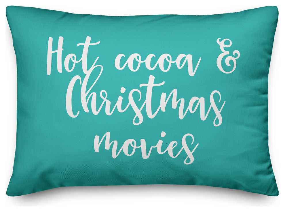 Hot Cocoa And Christmas Movies, Tartan Plaid 14x20 Lumbar Pillow