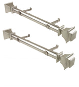 Owen 1.5" Side Curtain Rod, Satin Nickel, 24"