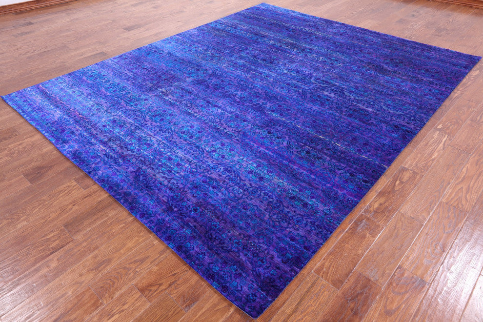 8' 0" X 9' 10" Persian Hand-Knotted Silk Rug Q5954
