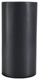 Black Ceramic Cylinder Vase, Measures 8" Tall & 4" Diameter