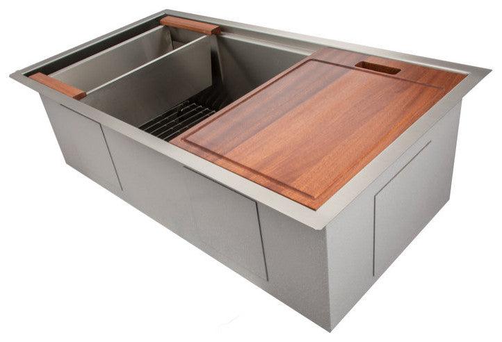 ZLINE Undermount Single Bowl Sink in Stainless Steel with Accessories