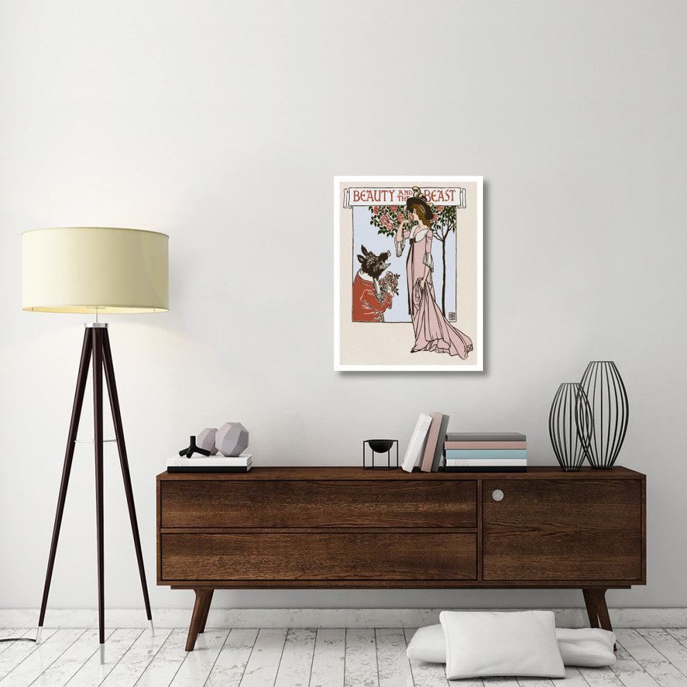 "Beauty and the Beast Title Page" Digital Paper Print by Walter Crane, 26"x34"