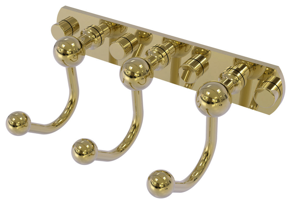 Prestige Skyline 3 Position Multi Hook, Unlacquered Brass