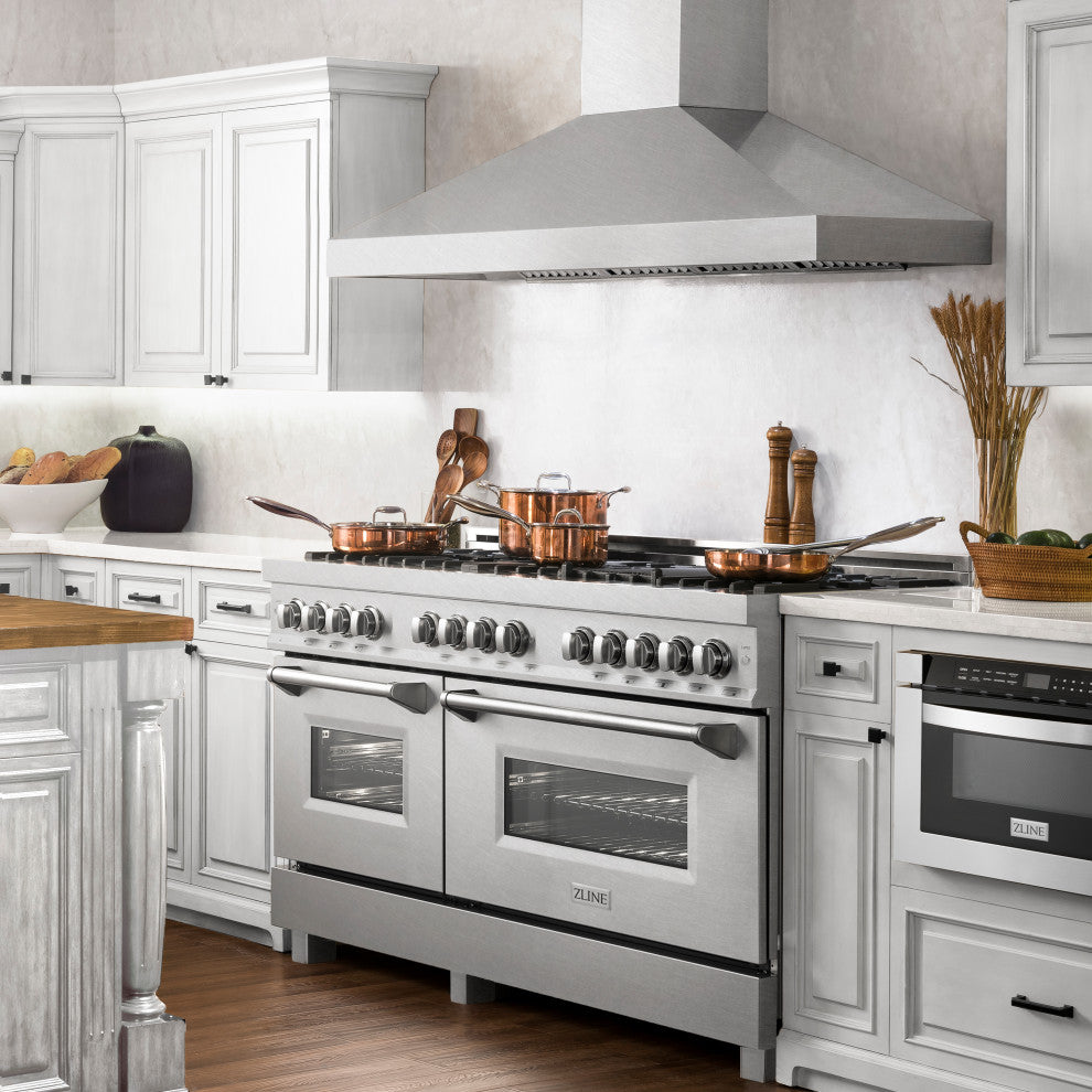 ZLINE 60" Dual Fuel Range, DuraSnow With DuraSnow Door RAS-SN-60