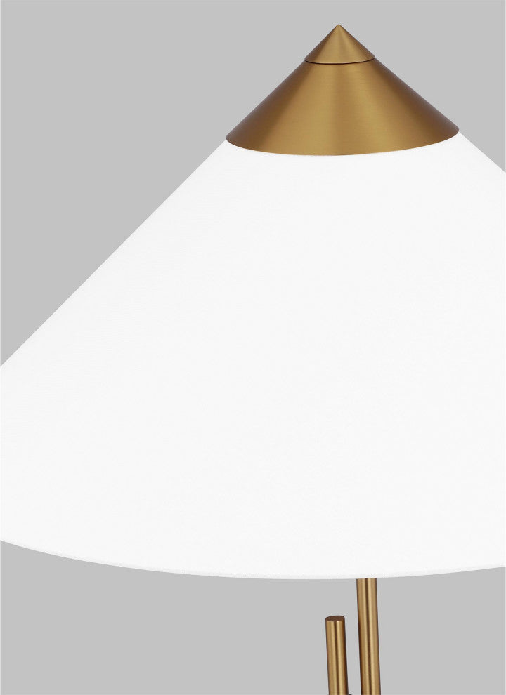 Franklin Table Lamp, Burnished Brass and Deep Bronze