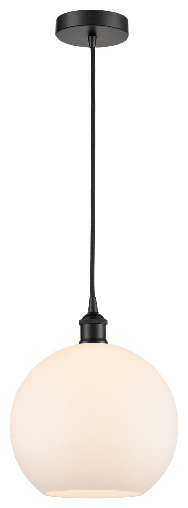 Innovations 616-1P-BK-G121-10 1-Light Mini Pendant, Matte Black
