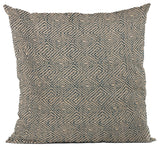 Plutus Blue Gem Plaid Luxury Throw Pillow, 16"x16"