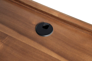 Mid-Century Modern Wood Desk with 3-Drawers, Walnut