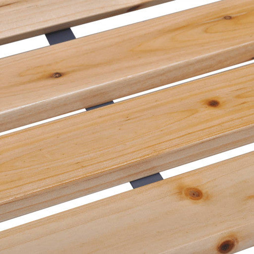 vidaXL Outdoor Patio Bench Garden Park Bench with Armrests Solid Wood Fir