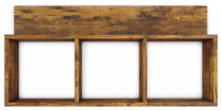 Danya B. Modern 3 Cube Floating Wall Shelf With Display Ledge, Pine