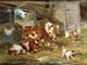 Tile Mural Cattle and Dog By Claude Cardon, 6"x8", Glossy