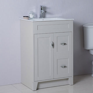 Maxwell Single-Sink Vanity, 24", Light Gray