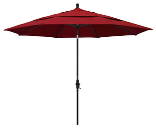11' Aluminum Umbrella Collar Tilt Matted Black, Red