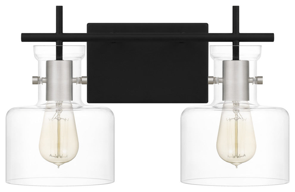 Quoizel PEN8616 Pensbury 2 Light 16"W Bathroom Vanity Light - Matte Black