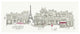 "World Cafe II Paris Pink" Digital Paper Print by Avery Tillmon, 77"x32"