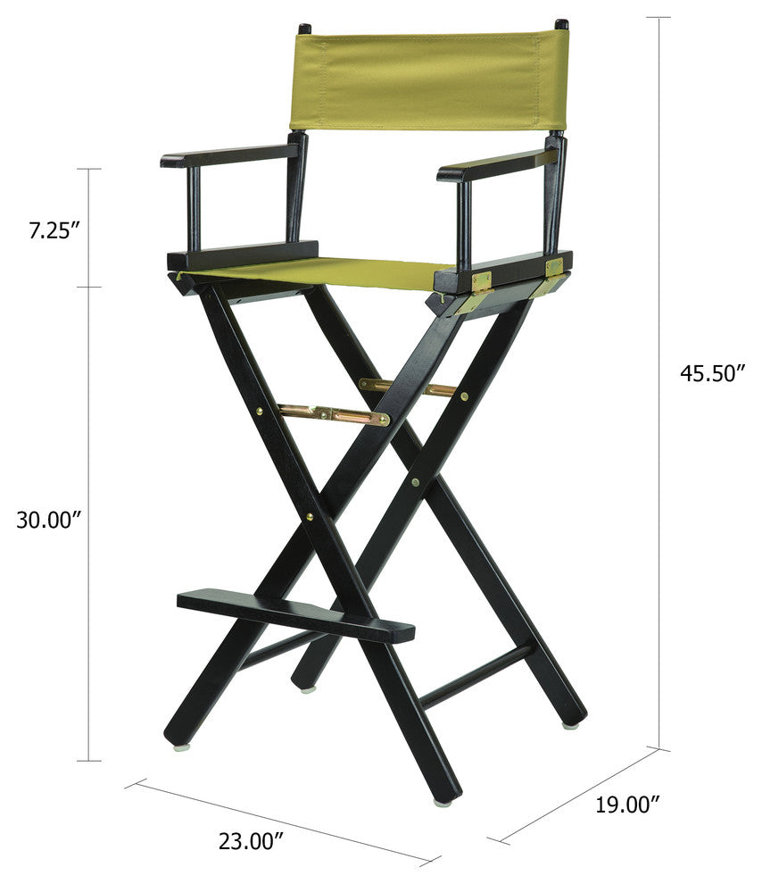030" Director's Chair Black Frame-Olive Canvas