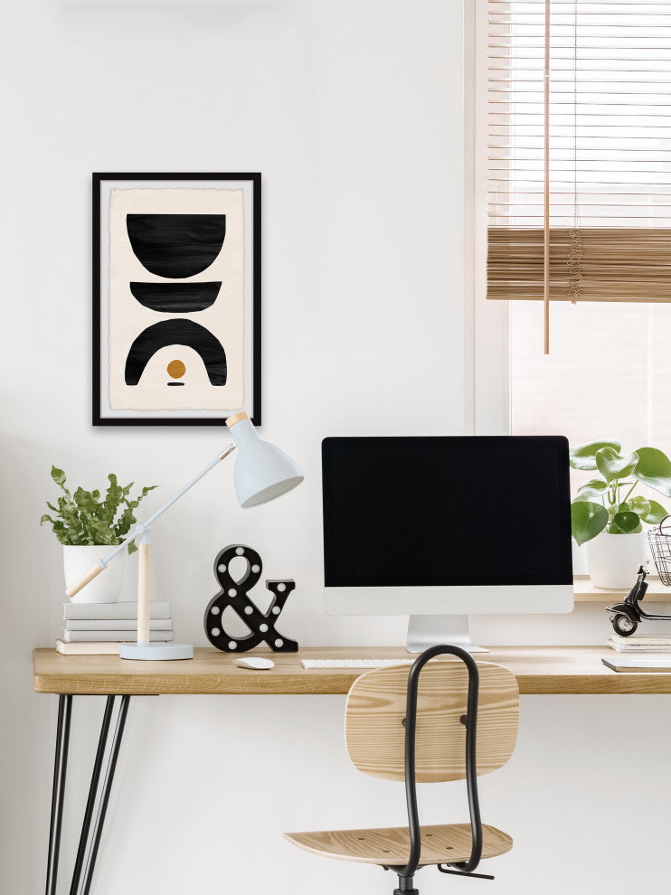 "Lonely Dot" Framed Painting Print, 30x45