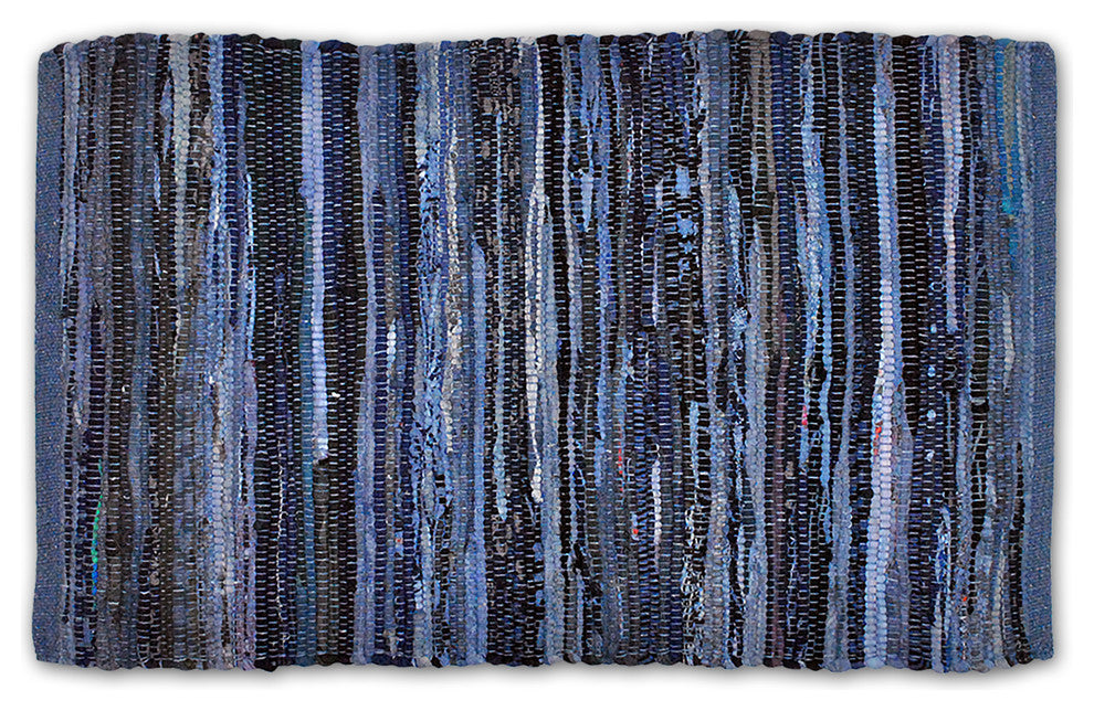 DII Multi Nautical Blue Rag Rug 50x80Cm