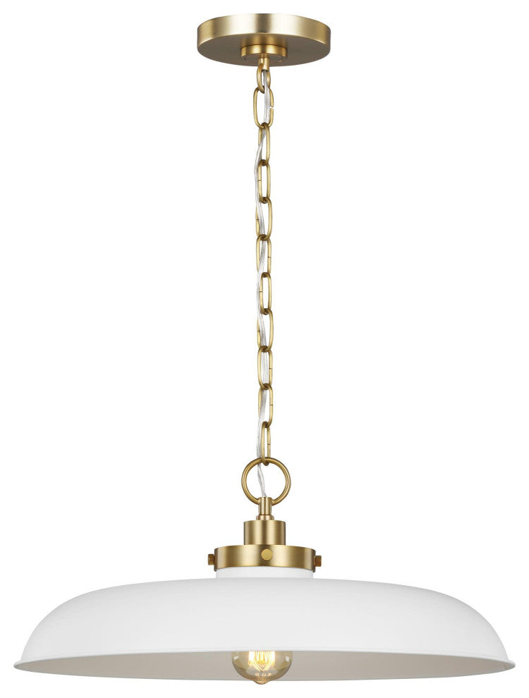 Wellfleet Medium Pendant, Matte White