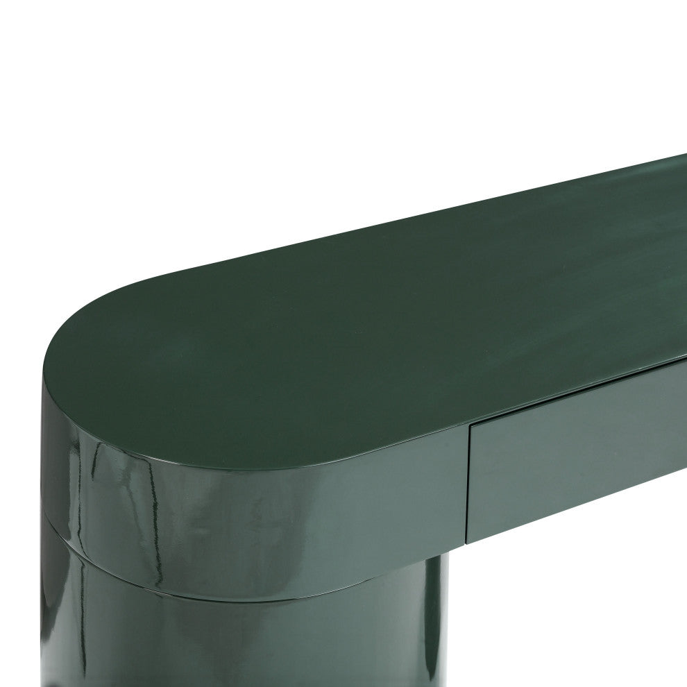 Mira High Gloss Console Table, Green