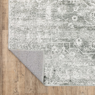Malibu Mal08 Sage Green/Grey 2' x 8' Rug