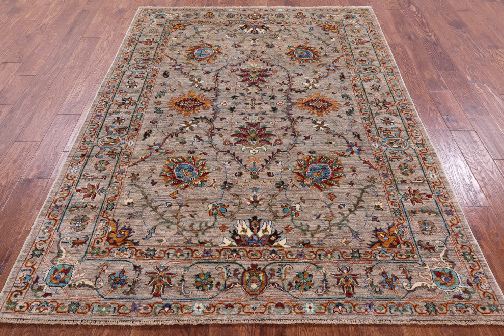 5' 9" X 7' 10" Persian Tabriz Hand Knotted Wool Rug - Q12491