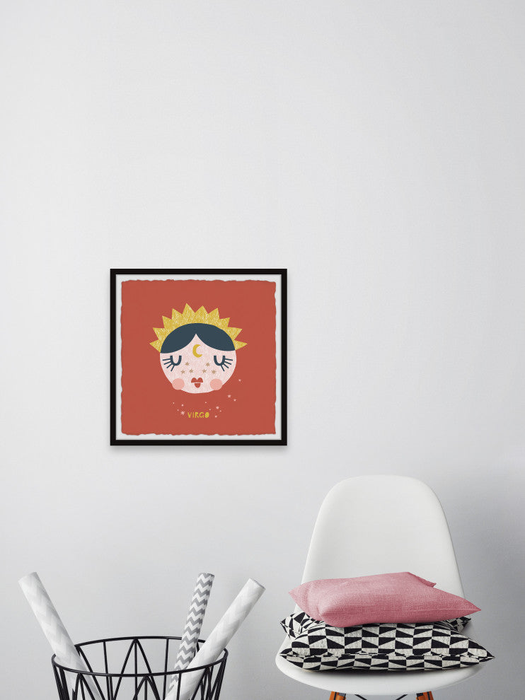 "Virgo" Framed Painting Print, 18x18