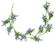 47" Purple Bud And Green Leaves Garland
