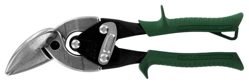 Midwest SnipsÂ® MWT-6510R Forged Blade Offset Aviation Snip, Right-Cut, 9.75"