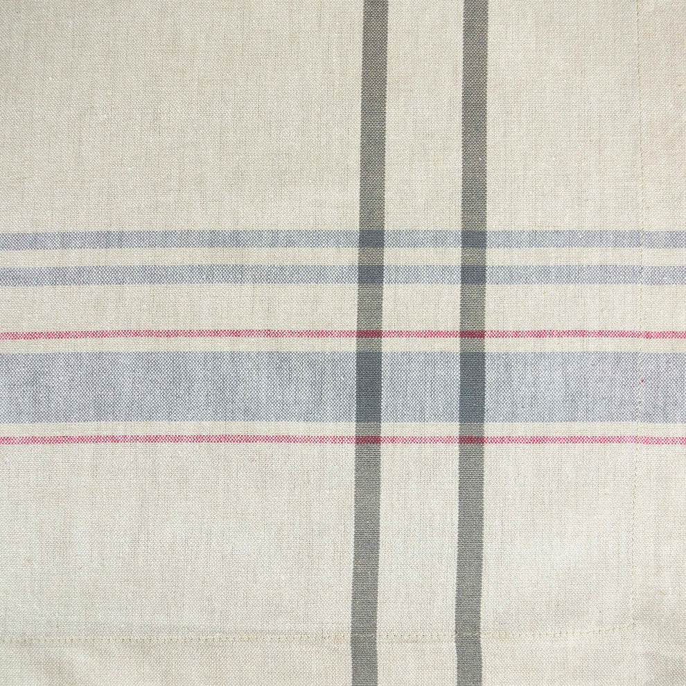 DII Gray French Stripe Tablecloth
