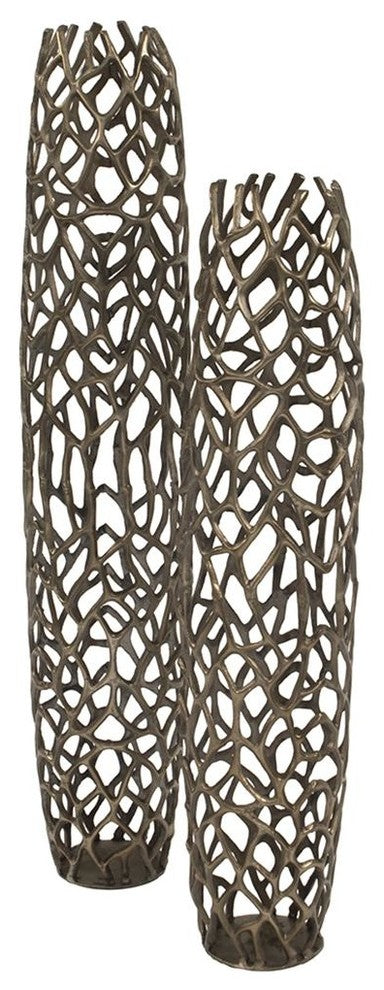 Howard Elliott Bronze Aluminum Branch Vase