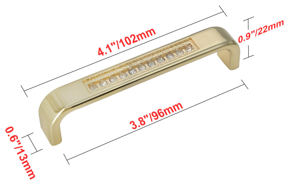 Utopia Alley Gleam Cabinet Pull, Polished Gold, 3.75", 1 Pack