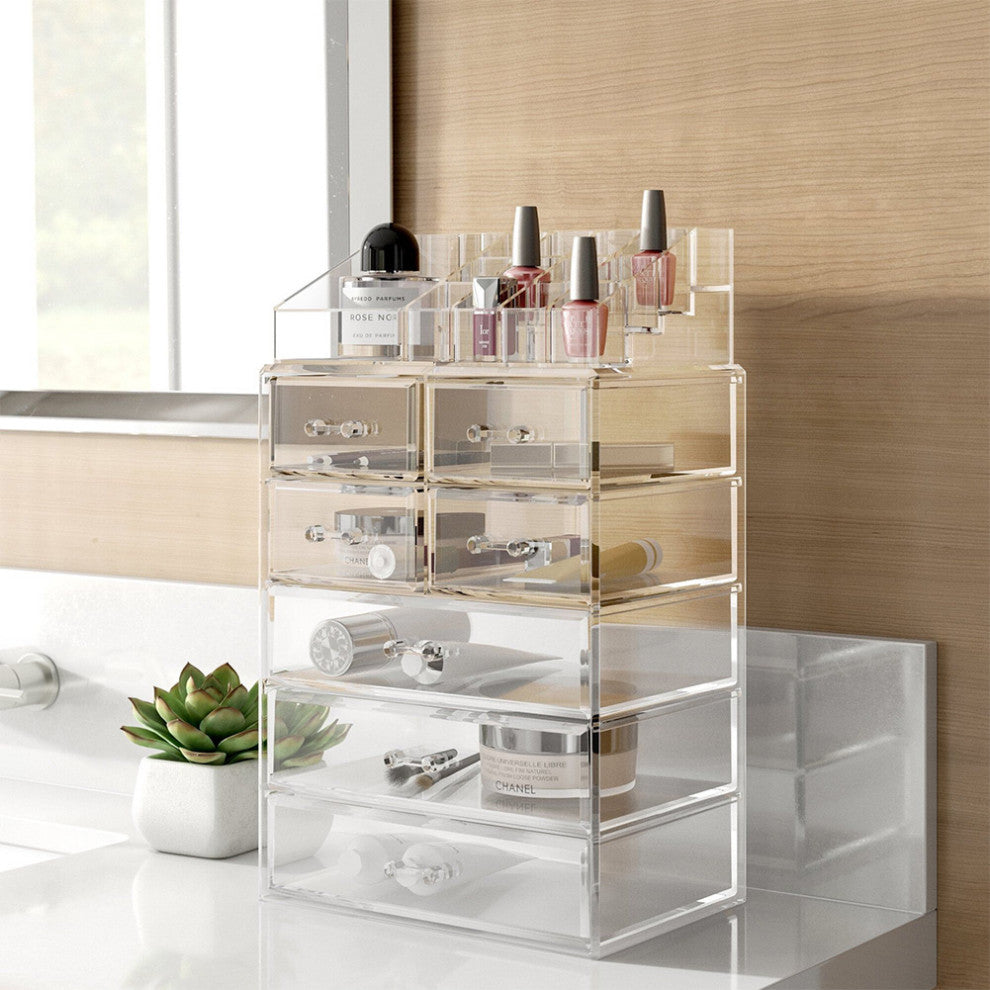 OnDisplay Cosmetic Makeup and Jewelry Storage Case Display - 7 Drawer Design