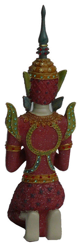 Handmade Thailand Style Lady Kneel Praying Figure