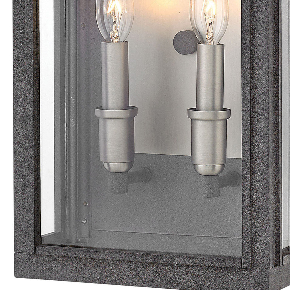 Hinkley Sutcliffe Medium Wall Mount Lantern, Aged Zinc