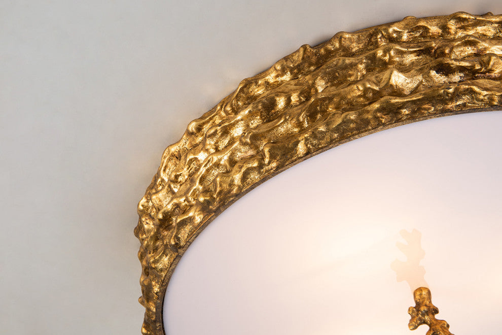 Trellis Gold 3-Light Flush