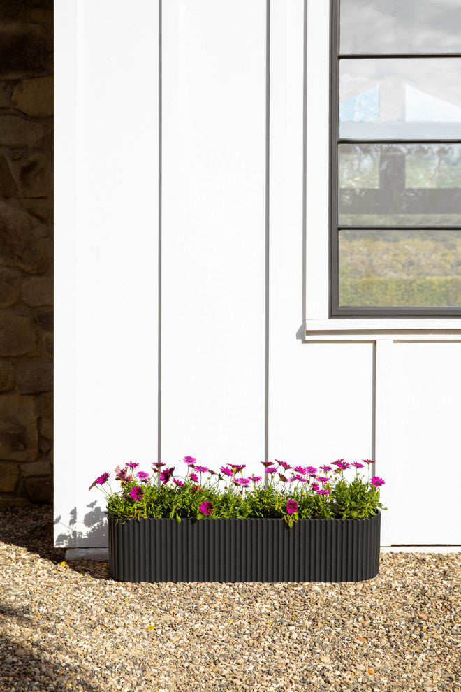 Veradek Demi Series Window Box 36" Planter, Black, 36 Inch, 2 Pack