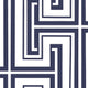 Shades, Damask Geometric Graphic White, Blue Wallpaper Roll