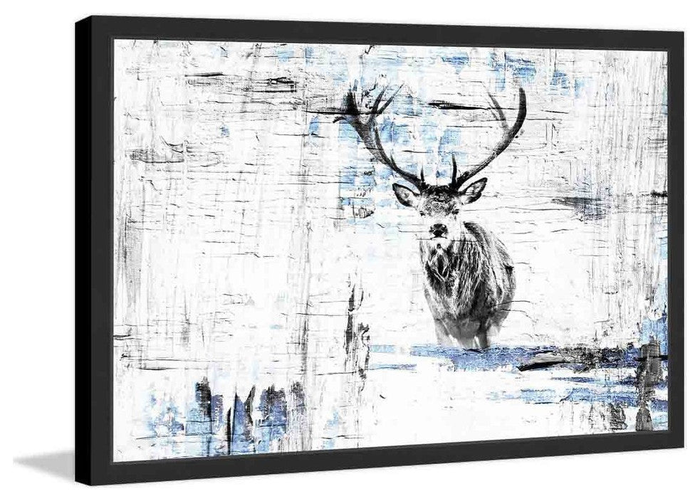 Parvez Taj "Looking for the Herd" Framed Painting Print, 18"x12"
