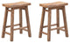 Boraam Sonoma Backless Wood Counter Stools - Set of 2 - Barnwood Wire-Brush