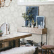 Intricate Bohemian Monochromatic Floral Wallpaper, Taupe, Sample