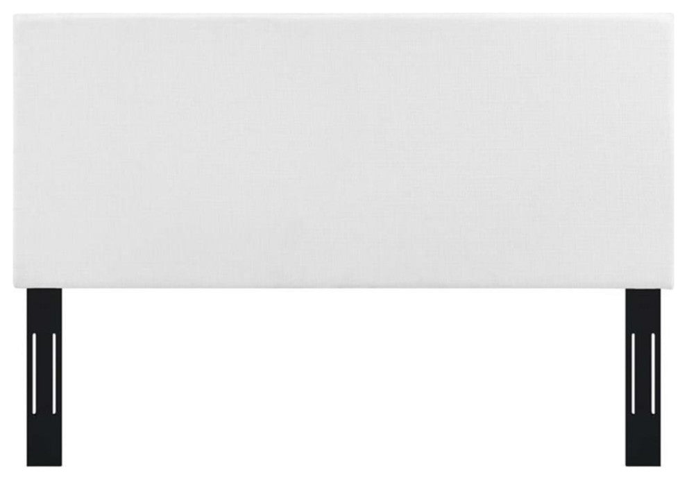 Taylor Full/Queen Upholstered Linen Fabric Headboard, White