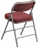 Triple Braced & Double Hinged Burgundy Fabric Metal Folding Chair pack of 4