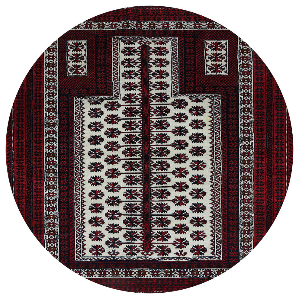 Ahgly Company Indoor Round Mid-Century Modern Area Rugs, 4' Round