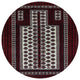 Ahgly Company Indoor Round Mid-Century Modern Area Rugs, 4' Round