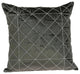 20" X 20" Gray Cotton Blend Zippered Pillow