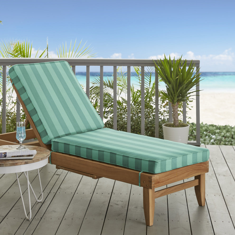 Sorra Home Preview Lagoon Outdoor/Indoor Chaise Lounge Cushion 78"x21"x3"