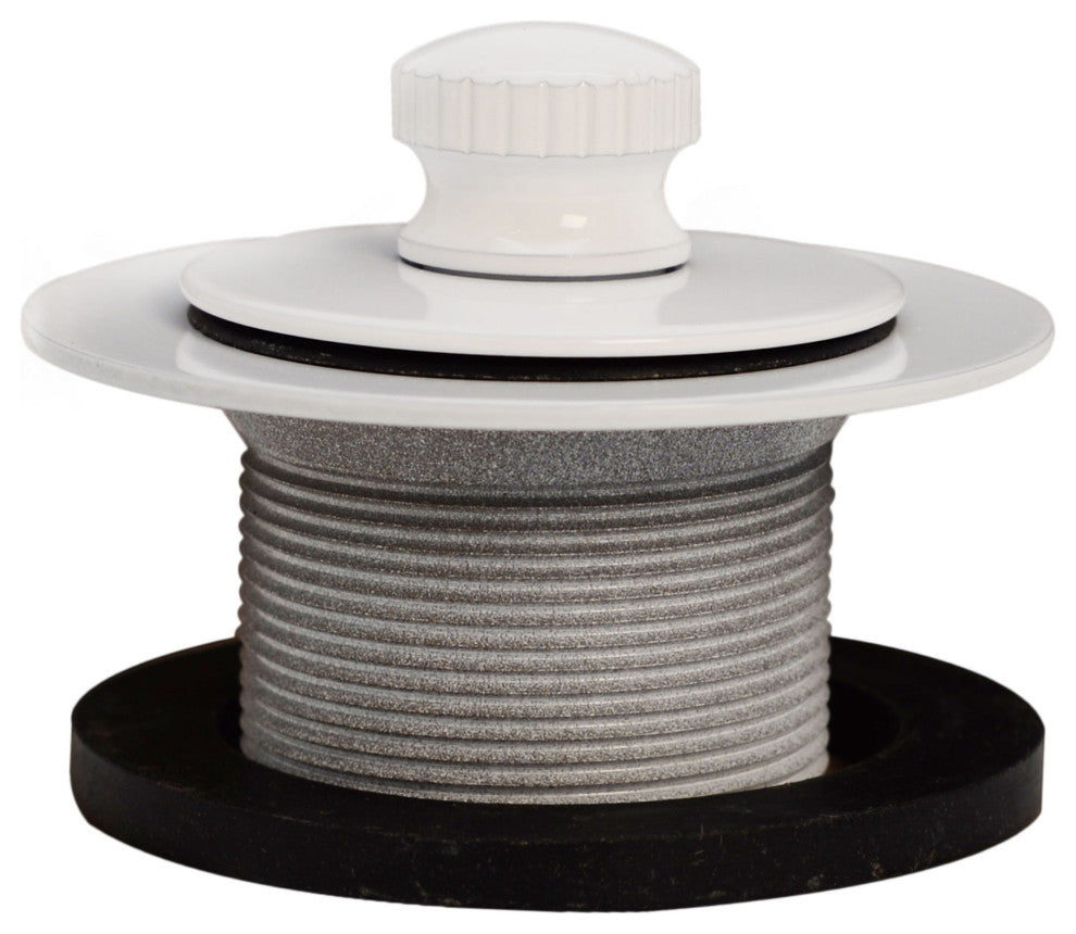 Twist & Close Universal Tub Trim With Two-Hole Faceplate, Powder Coated White