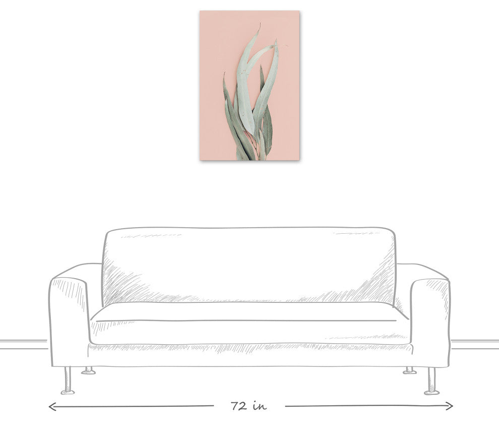 Leaf With Blush 20x30 Canvas Wall Art